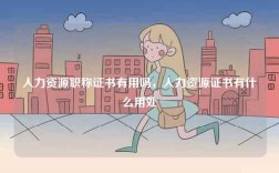 人力資源職稱證書有用嗎，人力資源證書有什么用處