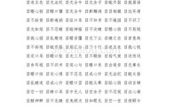 帶目字的成語(yǔ)