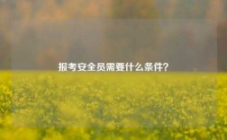 報考安全員需要什么條件？