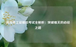 高壓電工證模擬考試全解析：突破難關的必經之路