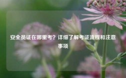 安全員證在哪里考？詳細了解考證流程和注意事項