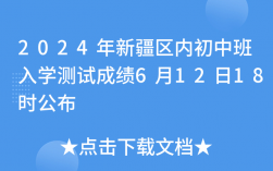 2024年新疆內(nèi)初班考試成績(jī)幾天出來