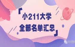 小211(小211大學全部名單)