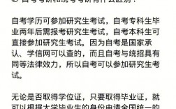 自考本科生考研條件