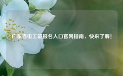 廣東省電工證報(bào)名入口官網(wǎng)指南，快來了解！