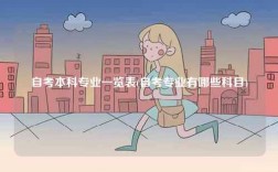 自考本科專業(yè)一覽表(自考專業(yè)有哪些科目)