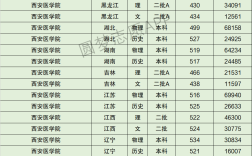 西安醫學院錄取分數線(3)