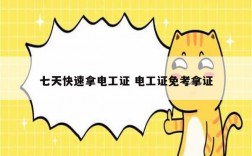 七天快速拿電工證 電工證免考拿證