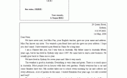 英語作文寫信件的格式