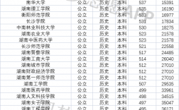 湖南公辦二本最低分