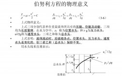 伯努利方程的物理意義