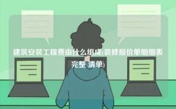 建筑安裝工程費(fèi)由什么組成(裝修報(bào)價(jià)單明細(xì)表完整 清單)