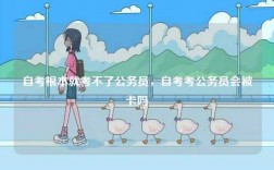 自考根本就考不了公務員，自考考公務員會被卡嗎