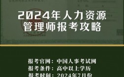 人力資源師2024年報考