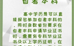 高中畢業可以自考本科學歷嗎