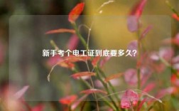 新手考個電工證到底要多久？