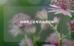 初級電工證考試內容詳解
