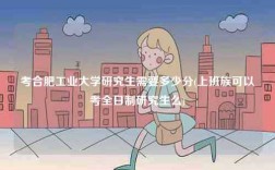 考合肥工業大學研究生需要多少分(上班族可以考全日制研究生么)