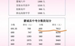 2024年蒙城二中錄取分數線