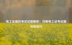 電工證模擬考試試題解析：詳解電工證考試題目和技巧
