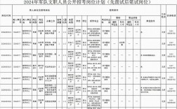 安徽省部隊(duì)文職2024招考崗位