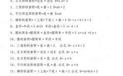 小學數學公式大全(小學生數學公式表打印)