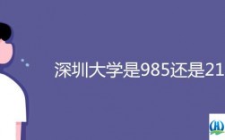深圳大學是985還是211(深圳理工大學介紹)
