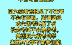 報了四六級不去考會怎么樣