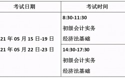 初級會計證報考時間