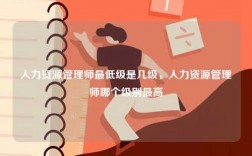 人力資源管理師最低級是幾級，人力資源管理師哪個級別最高