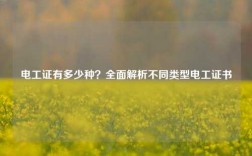 電工證有多少種？全面解析不同類型電工證書