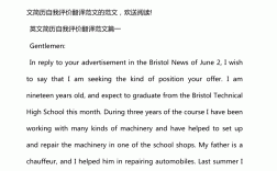 英文簡(jiǎn)歷范文帶翻譯100字