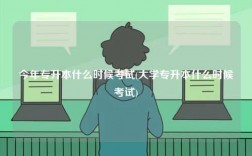 今年專升本什么時候考試(大學(xué)專升本什么時候考試)