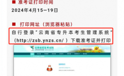 2024年10月云南自考準考證打印時間（10月22日9:00起）