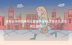 大專去當兵回來可以直接升本嗎 大專大幾去當兵比較好