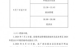 2024年中級會計(jì)考試時(shí)間