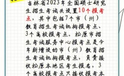 吉林省研究生考試考點(diǎn)(吉林省在職研究生招生信息網(wǎng))