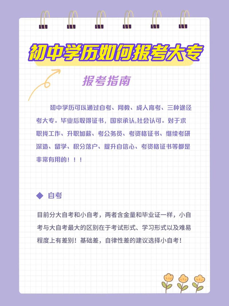 初中學歷怎么報考大專-圖1