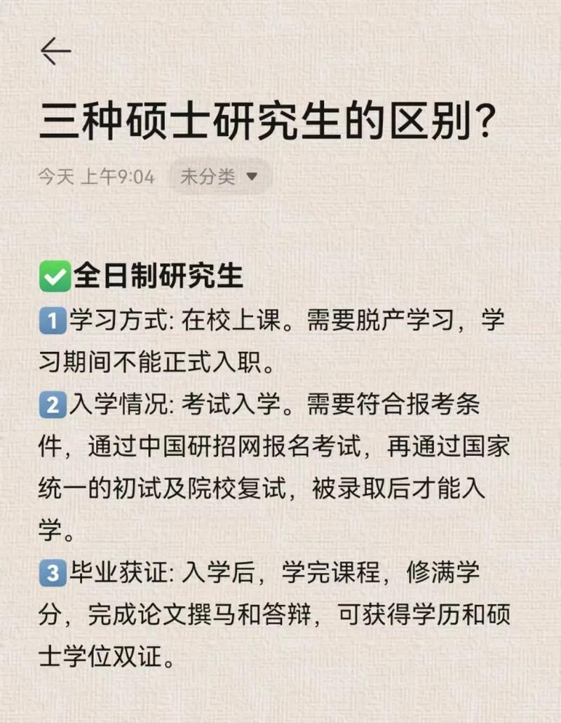 全日制和在職的區(qū)別(在職研究生和研究生)-圖1
