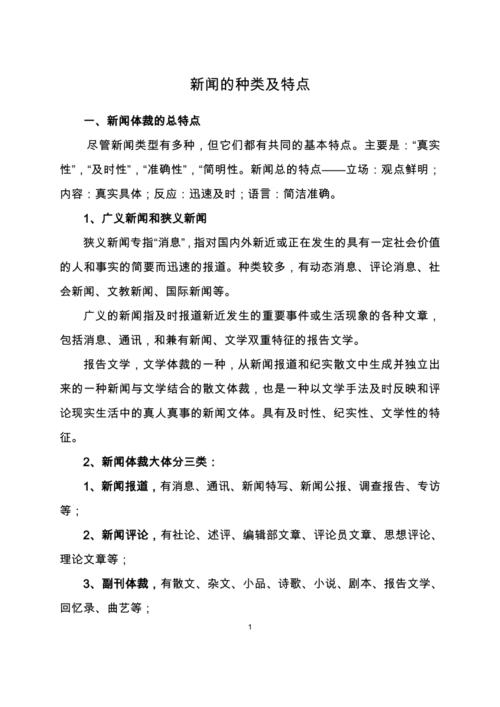 新聞的種類(體裁常用四大類)-圖1