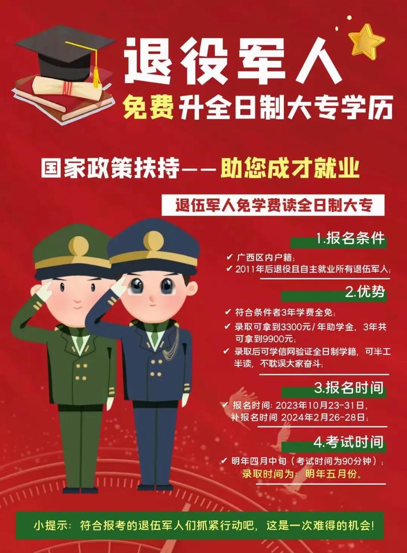 退役士兵免費上全日制大專-圖1