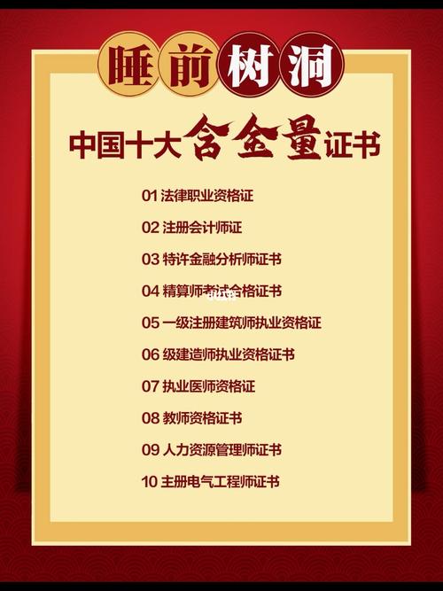 十大含金量證書-圖1