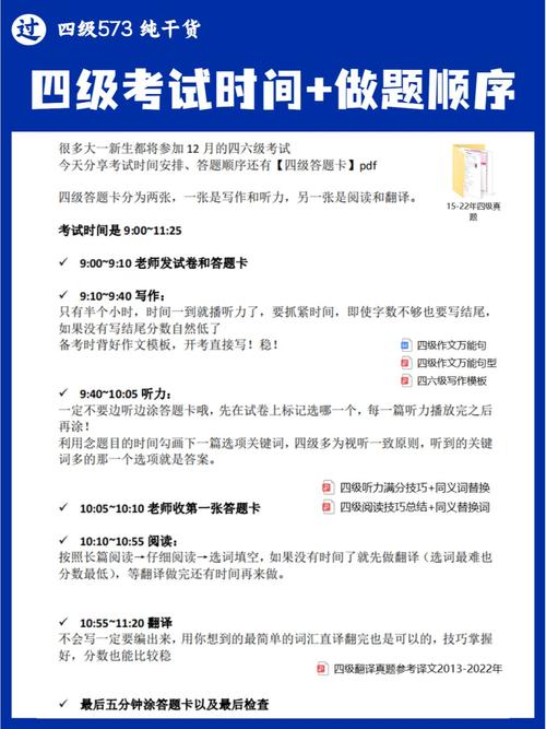 四級答題步驟及時間安排-圖1