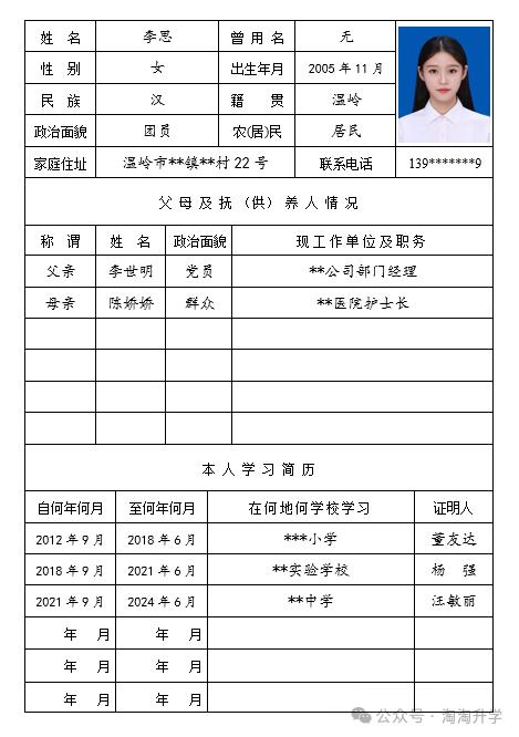 畢業(yè)生登記表照片尺寸-圖1