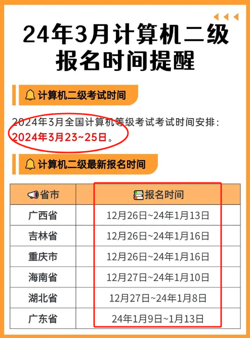計算機二級考試時間定了嗎？報名何時開始？-圖1