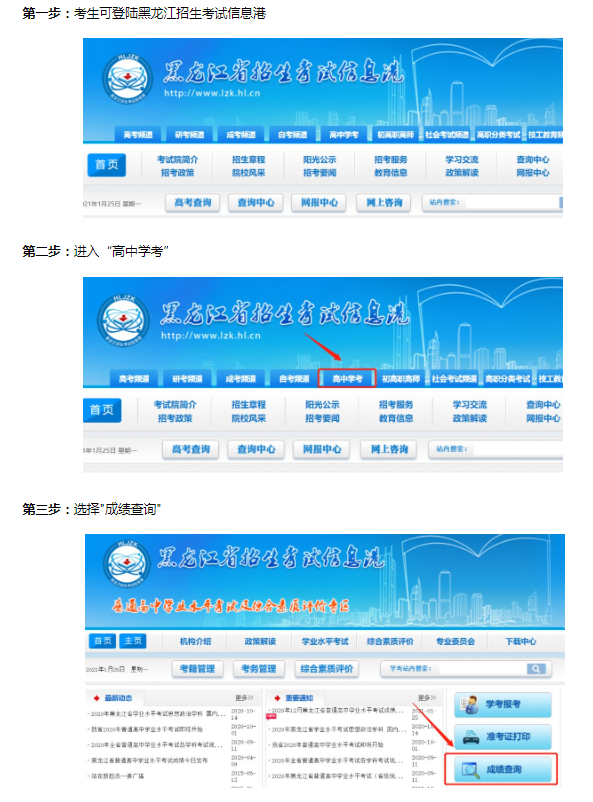 龍招港官網黑龍江省成績查詢入口https://www.lzk.hl.cn-圖1
