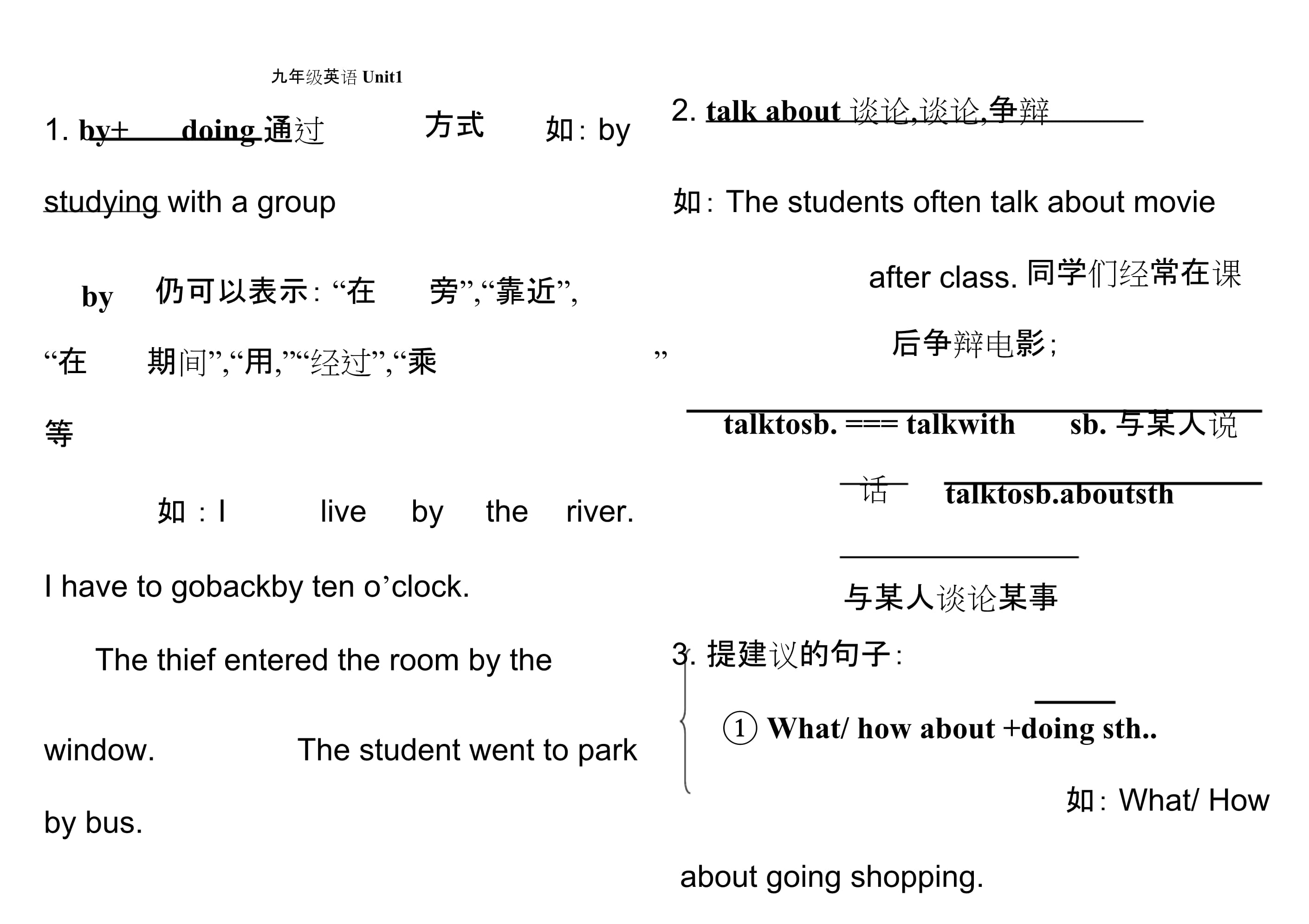 中考英語知識點歸納(最新完整版)總結-圖1