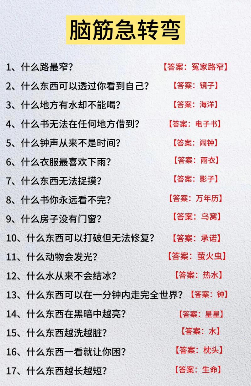 3-6腦筋急轉彎大全及答案爆笑版-圖1