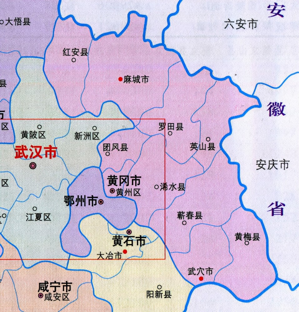 黃岡市有幾個(gè)區(qū)幾個(gè)縣-圖1