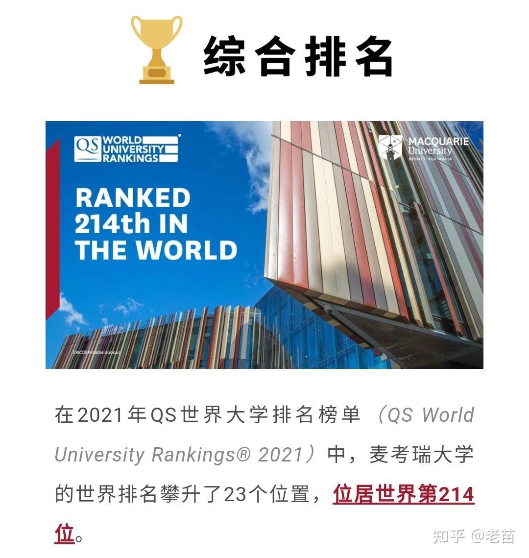 麥考瑞大學qs排名-圖1
